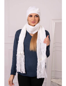 Kesi Ladies set with scarf Dorota K366 white