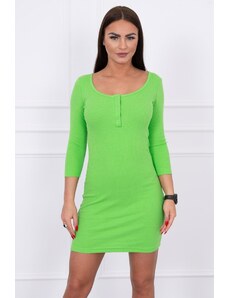 Kesi Dress with nap neckline light green