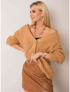 Fashionhunters OH BELLA Oversized camel sweater