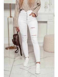 BeLoved Wren high-waisted jeans hlače bele