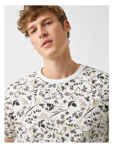 Koton Slim Fit majica s cvetličnim tiskom