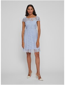Svetlo modra ženska obleka s čipko VILA Ulcricana - Dame