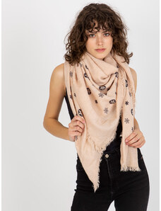 Fashionhunters Lady's pink scarf with print