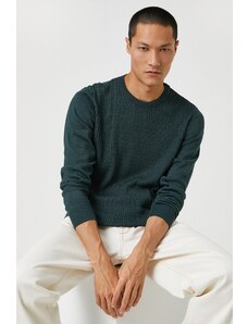 Koton Osnovni pulover za pletenine s podrobnostmi pletenja, vrat posadke.