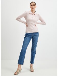 Orsay Apricot Womens Ribbed Polo T-Shirt - Women