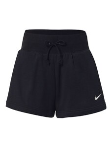 Nike Sportswear Hlače 'Phoenix Fleece' črna / bela
