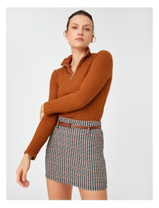 Koton Belt Detailed Slim Fit Mini Skirt