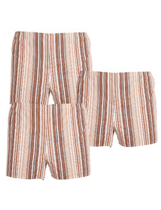 3PACK Men's Classic Foltýn Shorts brown with stripes