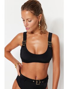 Trendyol Black Bralette Accessorized Bikini Top