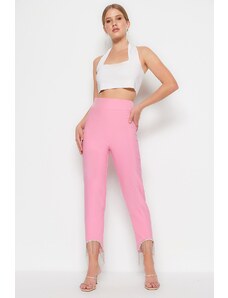 Trendyol svetlo roza dodatek podrobne hlače