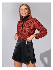 Koton Long Sleeve Leopard Patterned Shirt