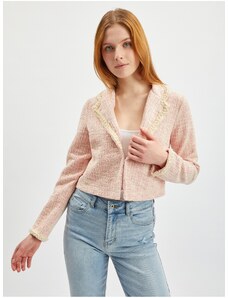 Orsay Light pink ladies tweed jacket - Ladies
