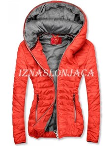 Iznaslonjaca.si Ženska kratka športna jakna s kapuco DL011, oranžna