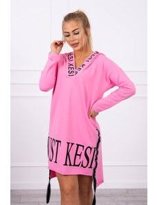 Kesi Dress with hood and print light pink