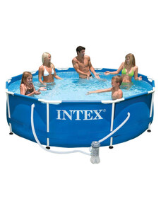 Set za bazen s kovinskim okvirjem, 305x76 cm, s cirkulatorjem vode - INTEX 28202