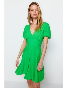 Trendyol Green Mini tkana obleka za plažo