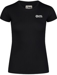 Nordblanc Črna ženska majica iz organskega bombaža MINIMALISTIC