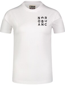 Nordblanc Bela ženska majica iz organskega bombaža LETTERS