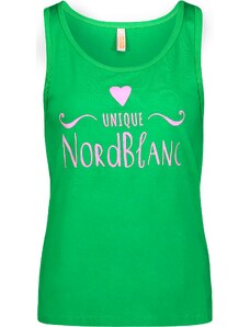 Nordblanc Zelena ženska bombažna majica brez rokavo ROMANCE