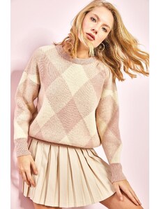 Bianco Lucci Ženski kvadratni pulover za pletenine