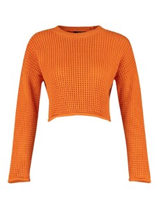 Trendyol oranžni pulover za pletenine