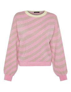 Trendyol roza pulover za pletenine z lastnim vzorcem