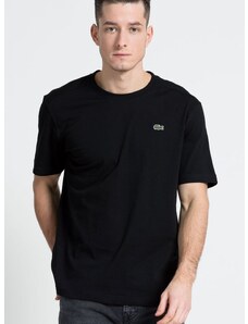 Kratka majica Lacoste moški, črna barva
