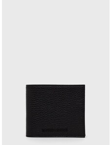 Usnjena denarnica Emporio Armani moški, črna barva