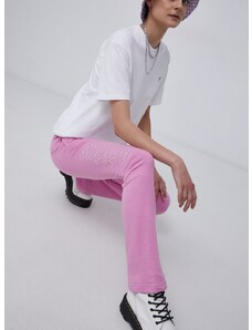 Hlače adidas Originals ženski, roza barva
