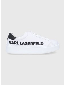 Karl Lagerfeld usnjeni čevlji bela barva