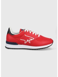 Usnjeni čevlji Paul&Shark rdeča barva