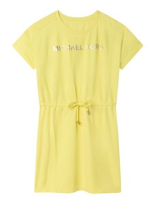 Otroška bombažna obleka Michael Kors rumena barva