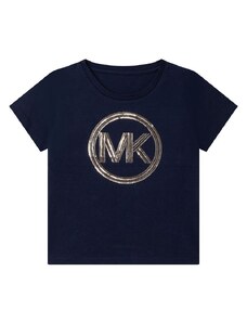 Otroška bombažna kratka majica Michael Kors mornarsko modra barva