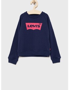 Otroški pulover Levi's mornarsko modra barva