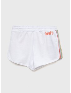 Otroške kratke hlače Levi's bela barva