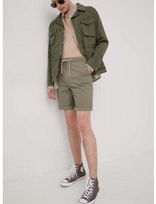 Kratke hlače Solid moške, zelena barva