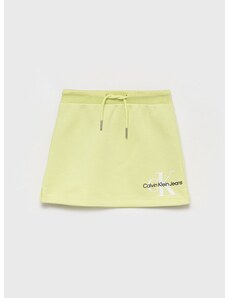 Otroško krilo Calvin Klein Jeans zelena barva
