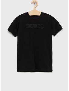 Otroški t-shirt Guess črna barva