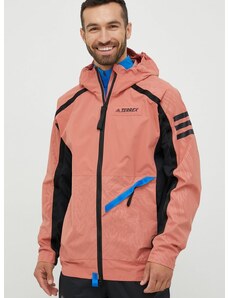 Outdoor jakna adidas TERREX Utilitas oranžna barva