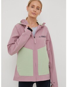 Outdoor jakna adidas TERREX roza barva