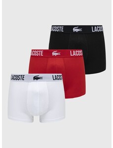 Boksarice Lacoste 3-pack moški, rdeča barva