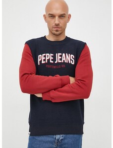 Bombažen pulover Pepe Jeans moški, mornarsko modra barva