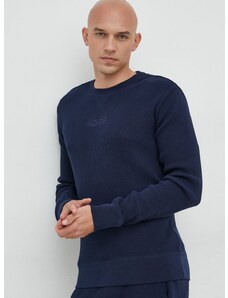 Bombažen pulover Michael Kors moška, mornarsko modra barva,