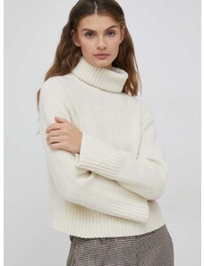 Volnen pulover Polo Ralph Lauren Kapsuła Creamy Dreamy ženski, bež barva