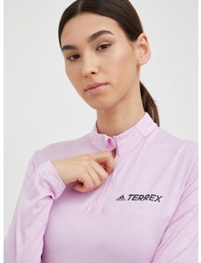 Športna majica z dolgimi rokavi adidas TERREX Multi ženska, roza barva