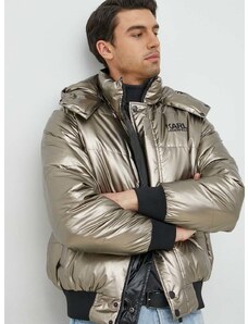 Dvostranska jakna Karl Lagerfeld moška, zlata barva