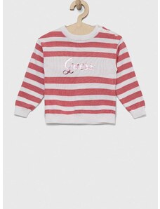 Otroški pulover Guess roza barva
