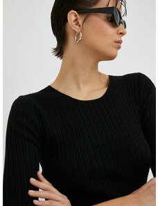 Volnen pulover By Malene Birger ženski, črna barva
