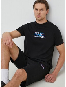 Kratke hlače Karl Lagerfeld moški, črna barva