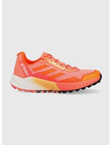 Čevlji adidas TERREX Agravic Flow ženski, oranžna barva